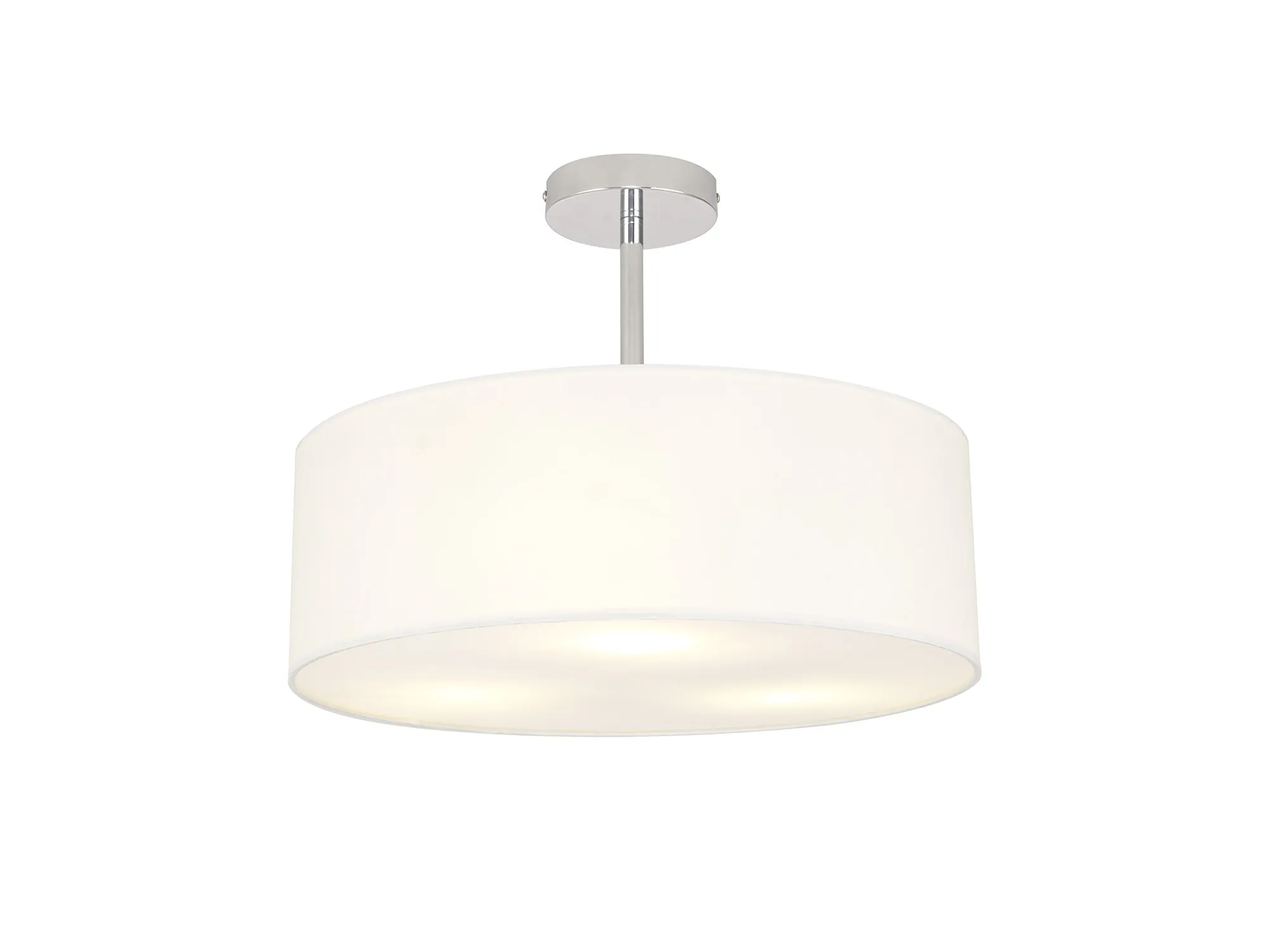 DK0685  Baymont 45cm Semi Flush 3 Light Polished Chrome; White